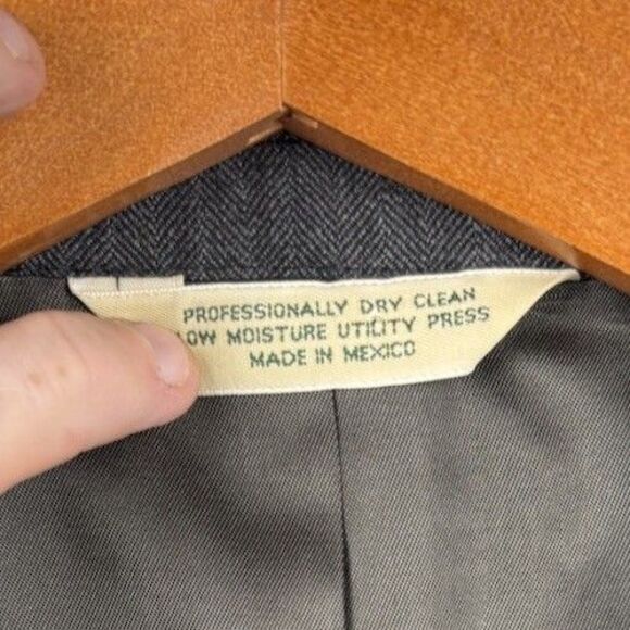 Evan Picone - Elder-Beerman Men’s Suit 2 Piece Gray Wool Jacket 46R Pants 38x28 - Picture 8 of 12